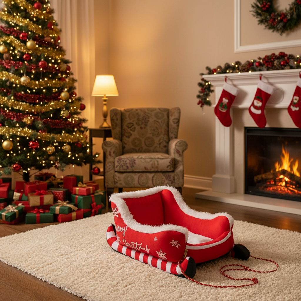 Merry Christmas Dog Bed
