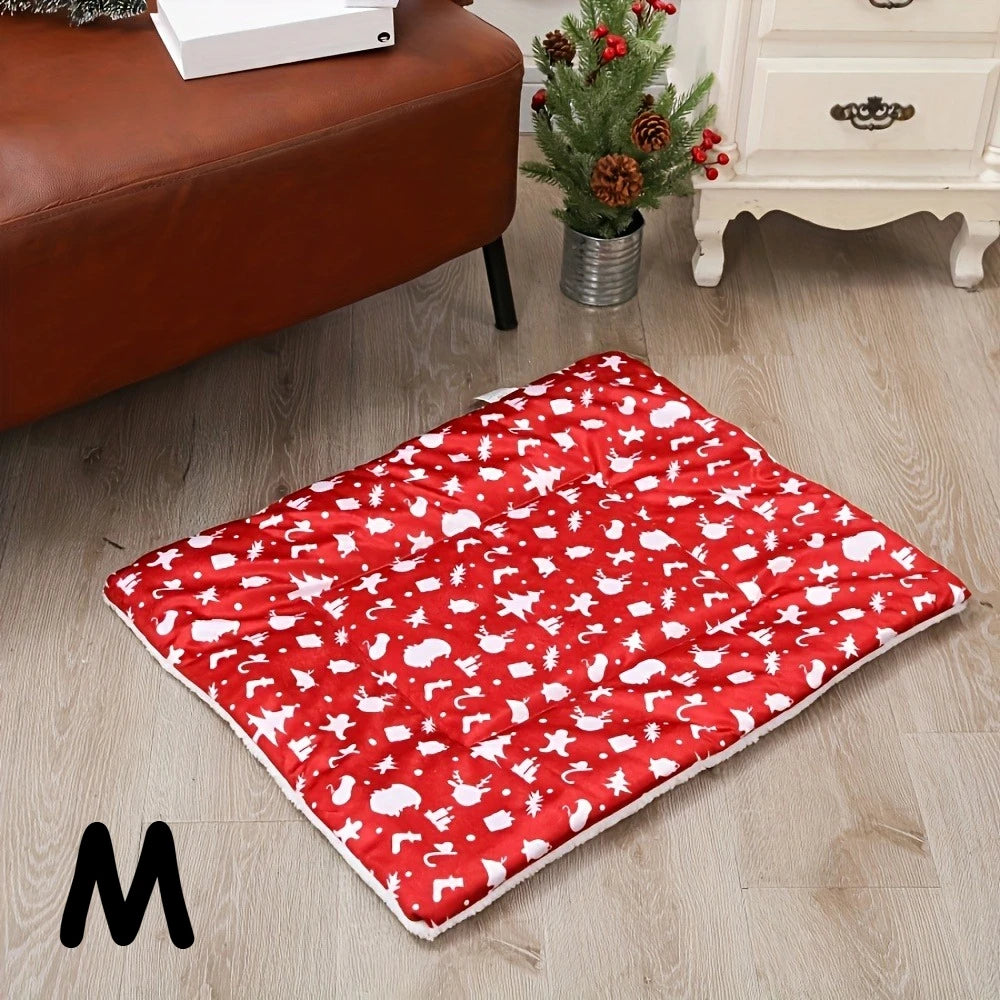 Christmas Thickened Pet Bed Mat