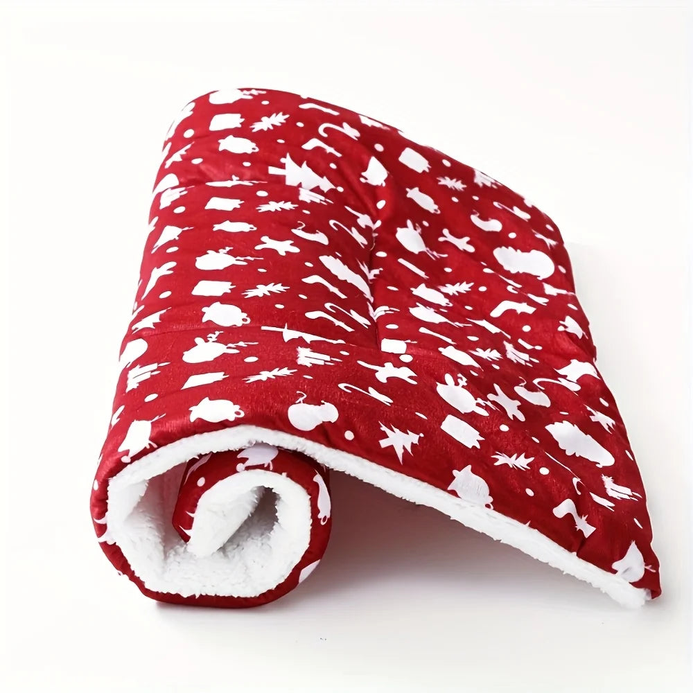 Christmas Thickened Pet Bed Mat