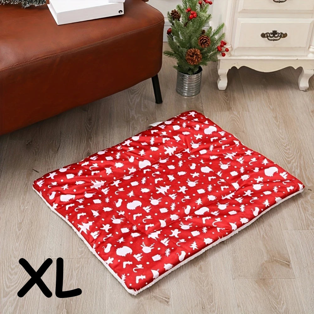 Christmas Thickened Pet Bed Mat