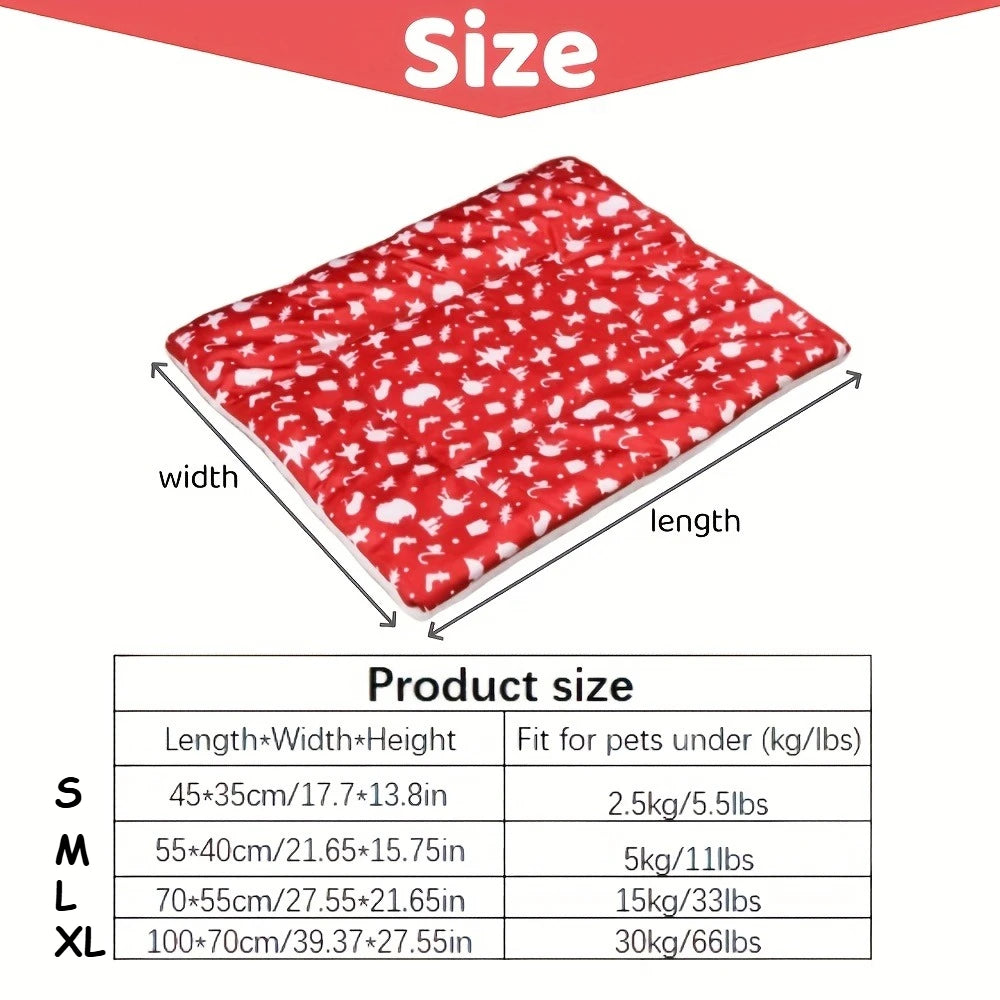 Christmas Thickened Pet Bed Mat