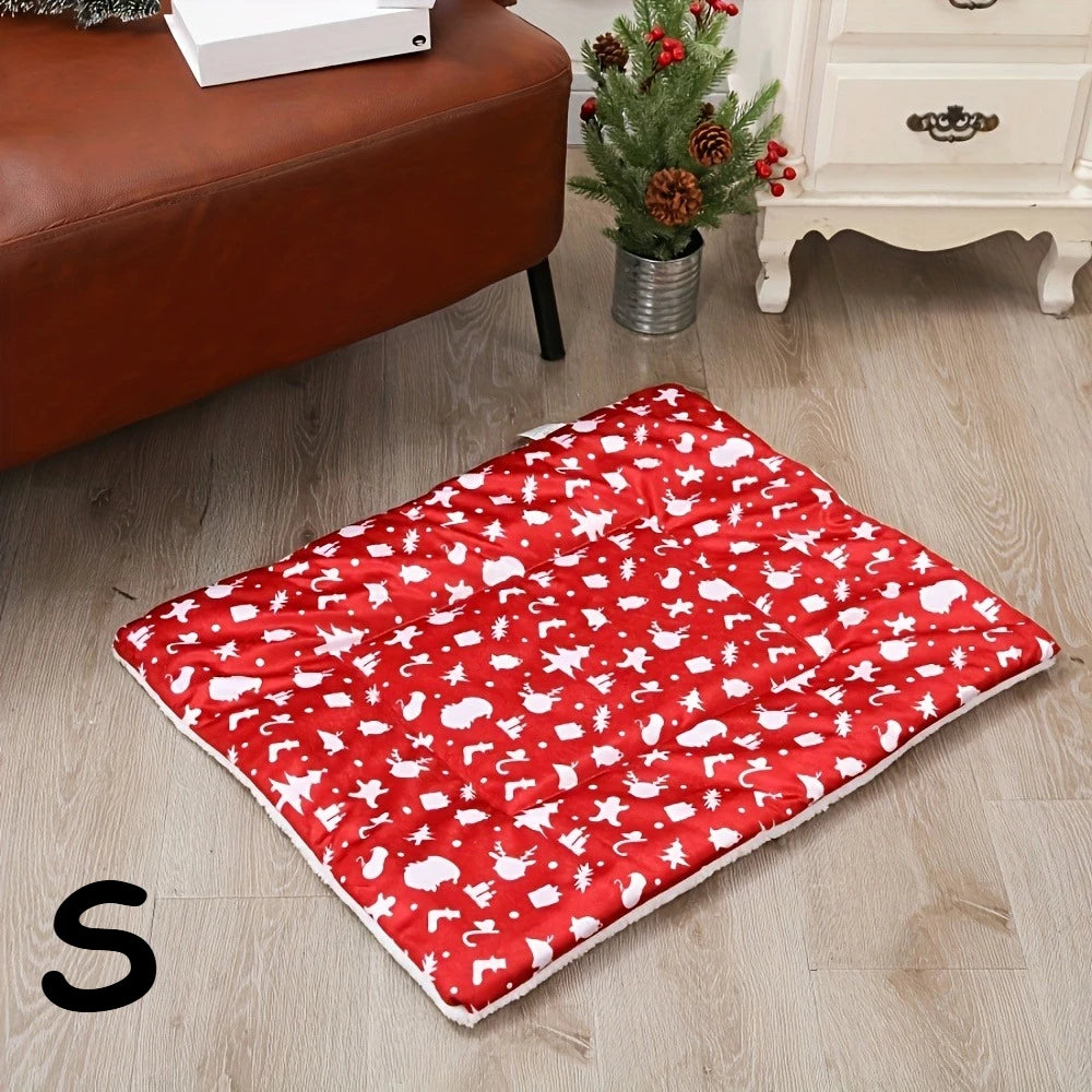 Christmas Thickened Pet Bed Mat