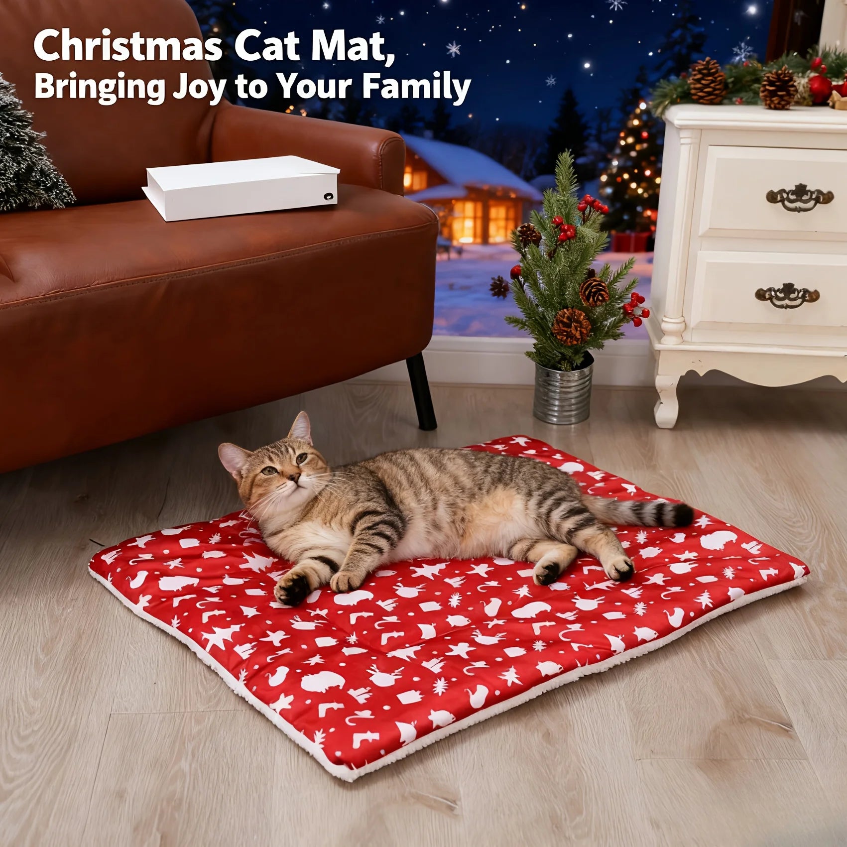 Christmas Thickened Pet Bed Mat