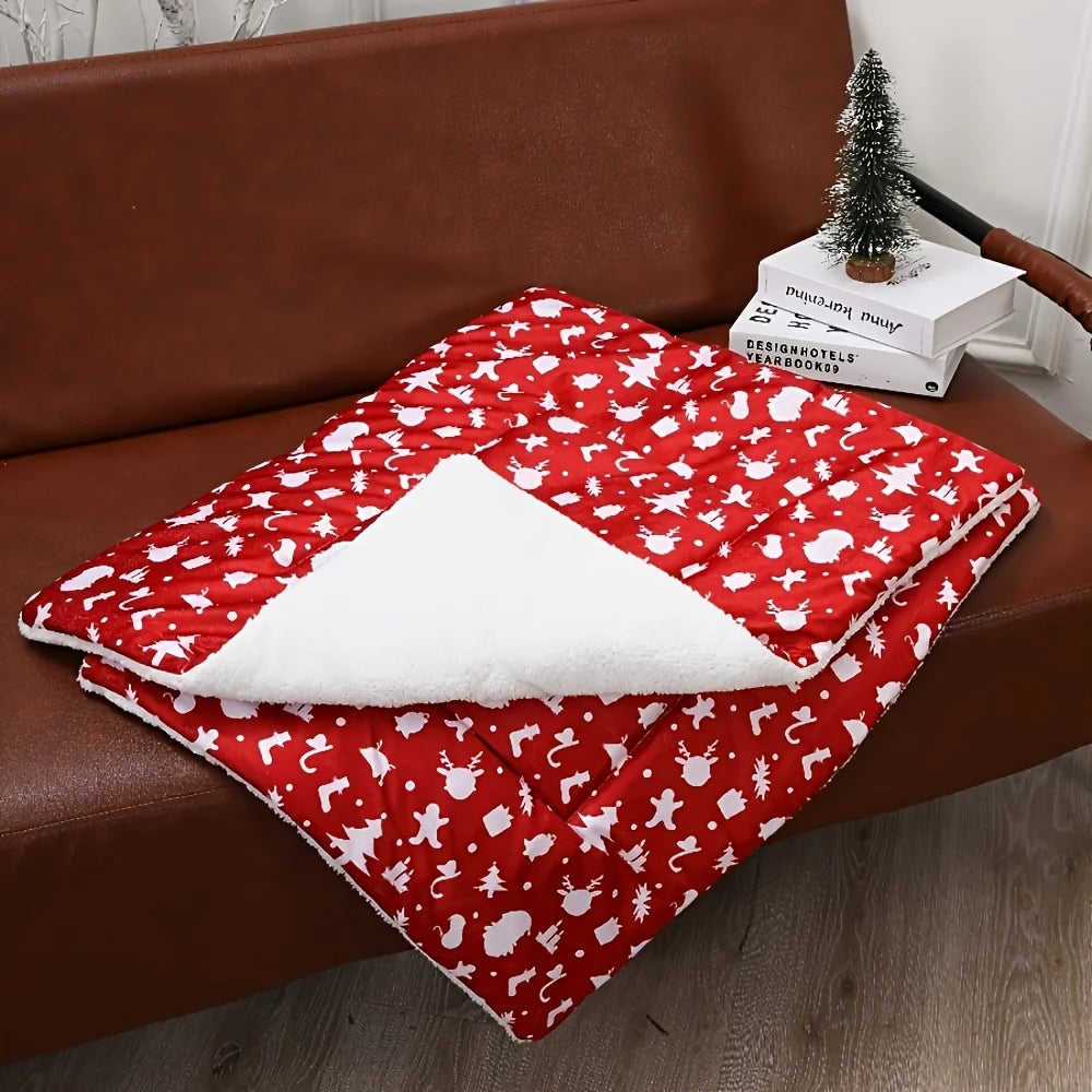 Christmas Thickened Pet Bed Mat